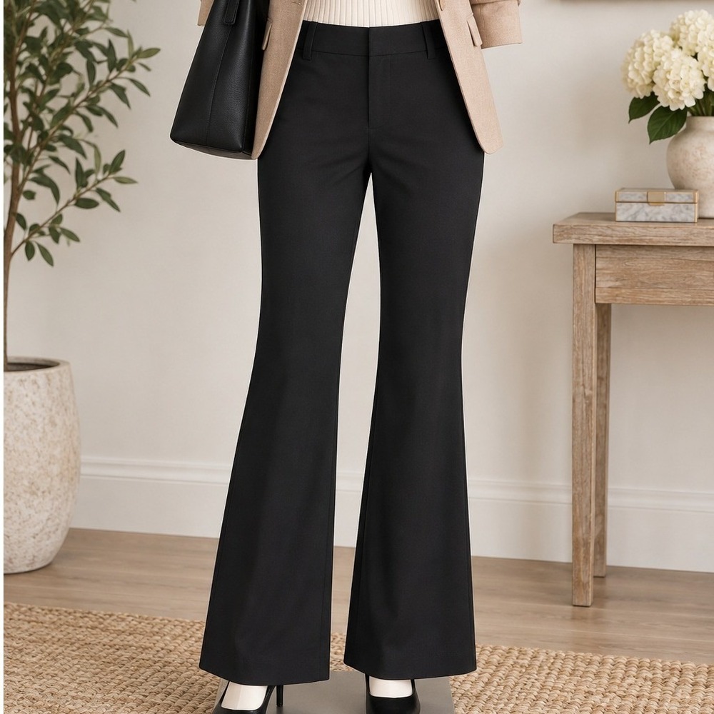 The Limited Drew Fit Black Flare Leg Dress Pants Trousers Womens 14 Stretch